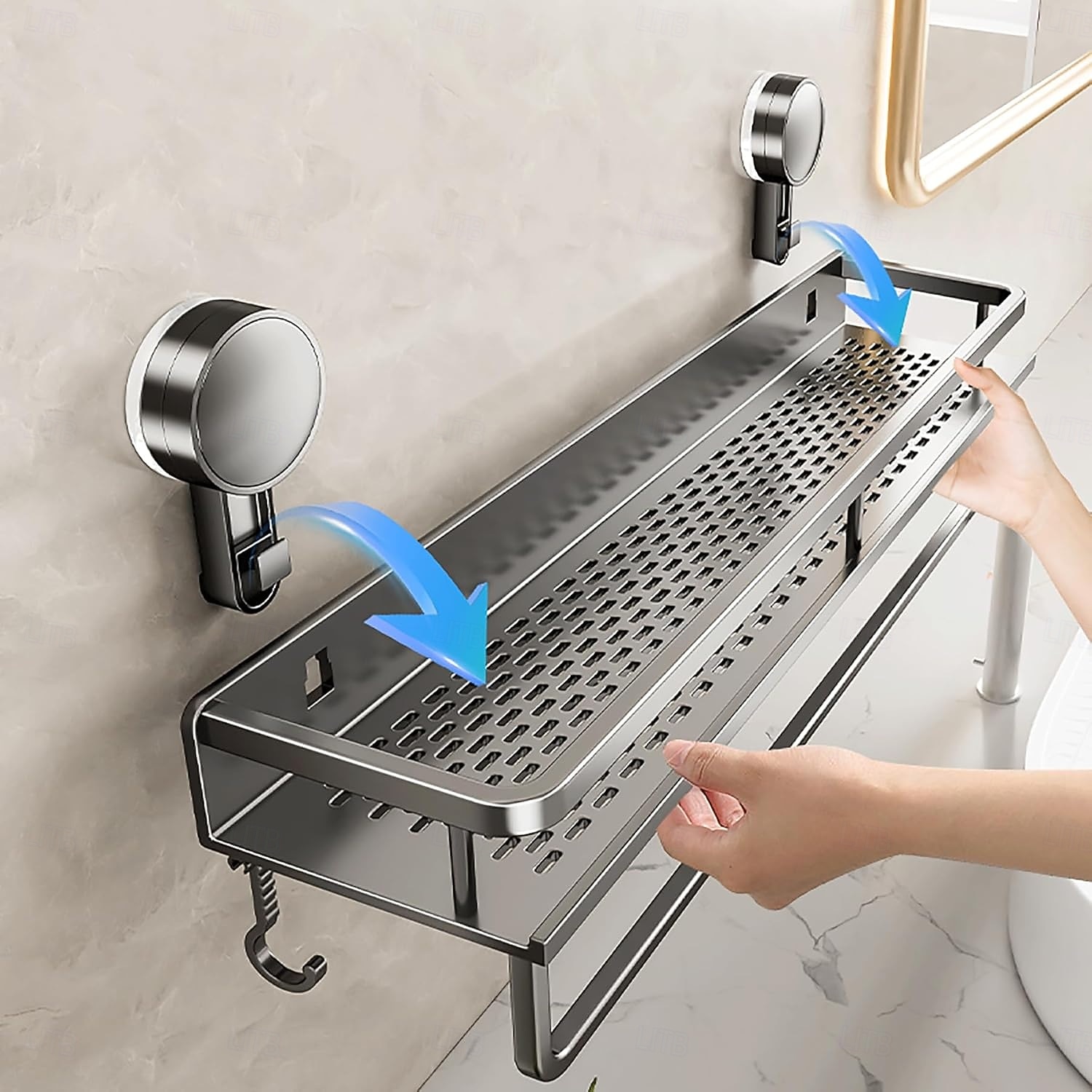 Multifunktionales Küchenregal mit Saugnapf – Haken zum Aufhängen an der Wand, Messerhalter &Schaufel-Hängeregal, Topfdeckelregal, Komplettlösung zur Aufbewahrung von Küchengeschirr 2026 - $20.39 –P2