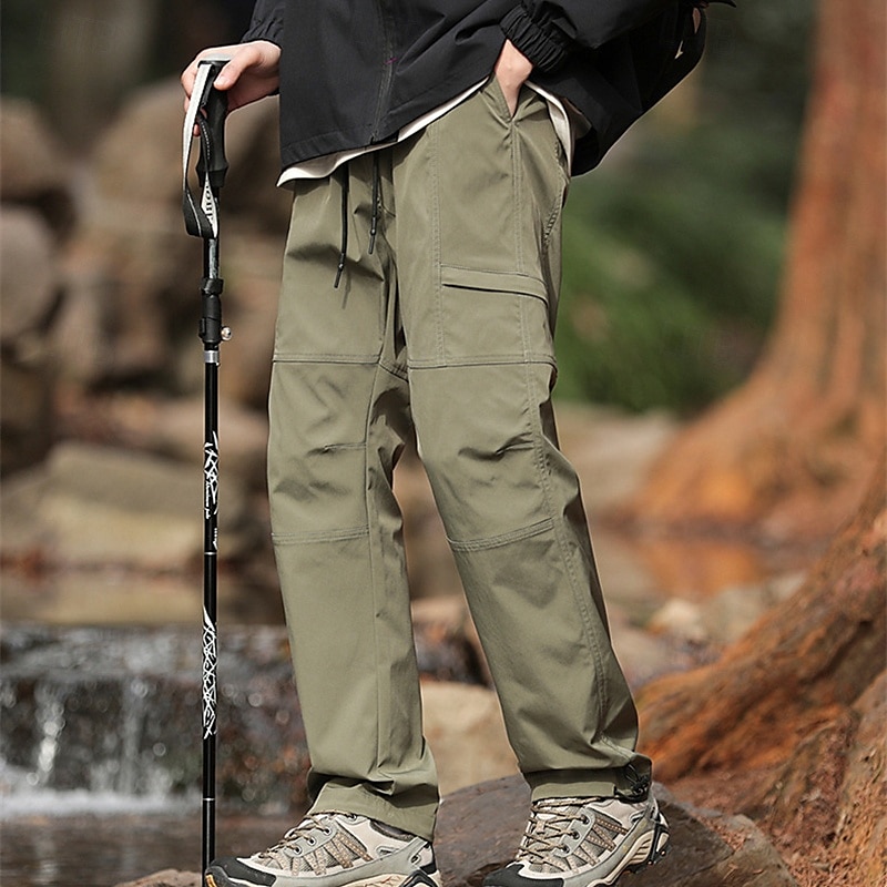 Ανδρικά Παντελόνια με τσέπες Παντελόνι πεζοπορίας Τακτικές παντελόνι Στρατιωτικό Εξωτερική Κανονικό Αδιάβροχη Γρήγορο Στέγνωμα Αναπνέει Παντελόνια Μαύρο Πράσινο Χακί 2025 - $29.99 –P10