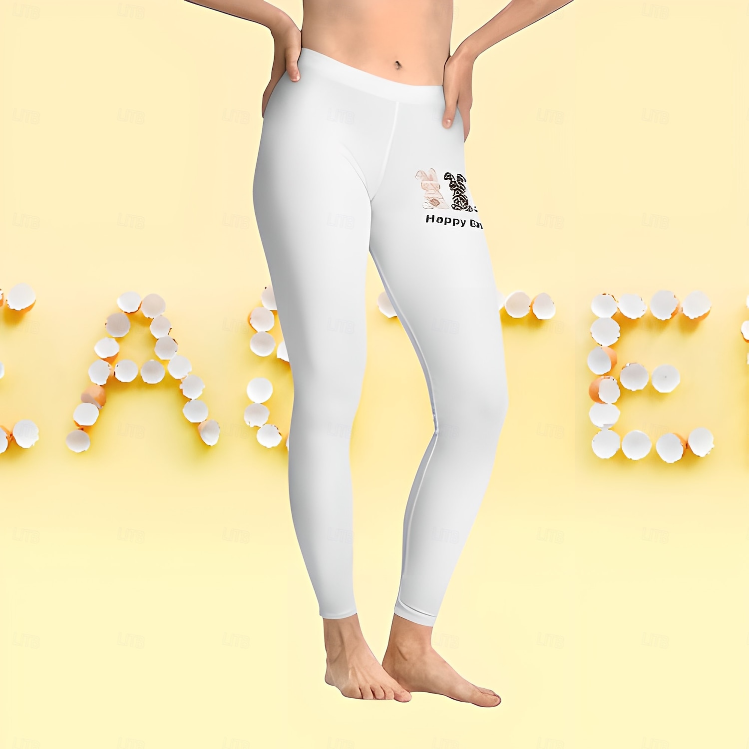 Easter Women's Leggings Trousers Rabbit Leopard Printed Yoga Pants Tummy Control High-Waisted Graphic Tights 2025 - $18.99 –P1
