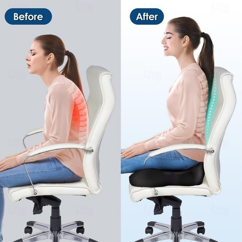 Ergonomic Memory Foam Seat Cushion, Extra Large Cushion for Office Chair, Pressure Relief Pillow Pad for Sciatica, Tailbone & Back Pain, Long Sitting Support 2025 - $39.99 –P11