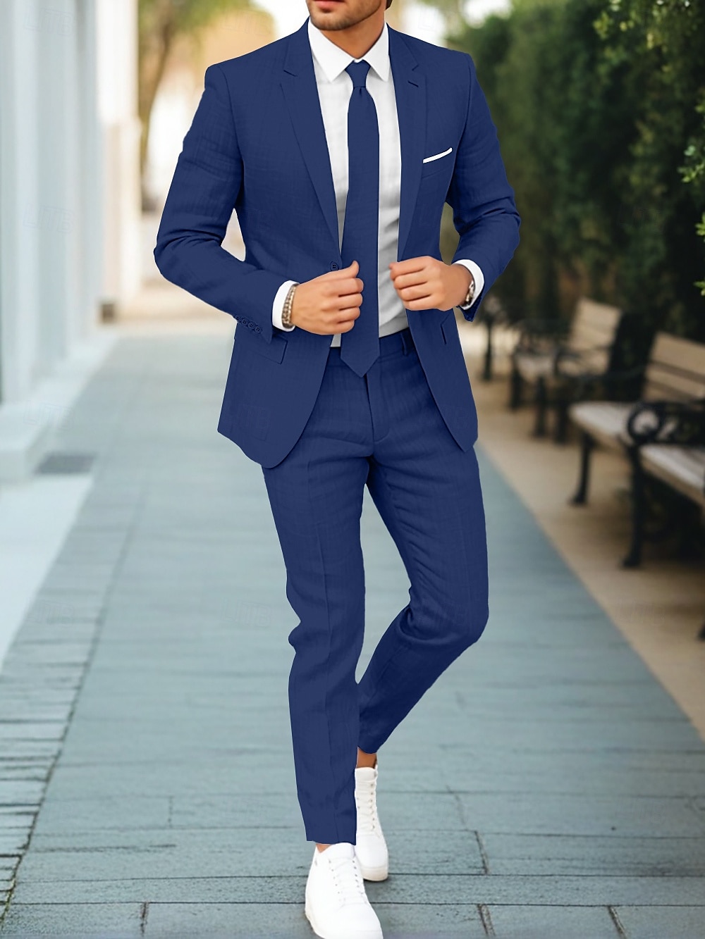 Herre Bryllups Linjens dresser Mørk Khaki Lys Khaki Forretnings Formell Sommer ensfarget Standard Passform 2-delt Enkeltspent En-knapp 2025 - $112.99 –P12