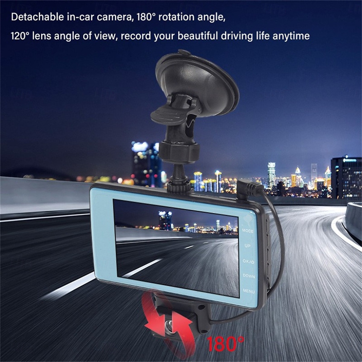 4 Inch Car DVR Dash Cam HD 1080P Video Recorder Front Rear View Camera Auto 2 in1 Recording IR Night Vision Loop Recording 2025 - $52.99 –P5