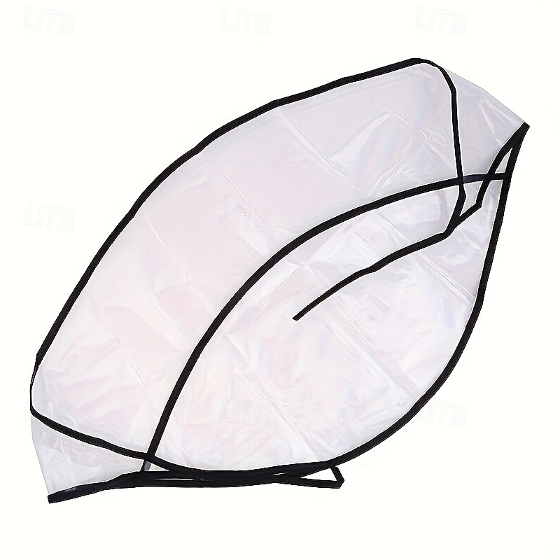 Turbante de lluvia de PVC transparente, no textil, inelástico, resistente al agua, diseño minimalista, lavable a mano, con instrucciones de uso, para mujeres, días de lluvia y actividades al aire 2025 - $5.99 –P7