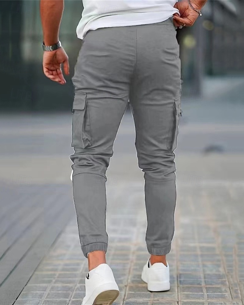 Homme Pantalons Cargo Pantalons Boutons Poche à Rabat Uni Portable Extérieur Quotidien Camping & Randonnée Mode Classique Noir Vert Véronèse de 2025 ? $22.99 –P8