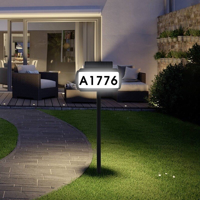 1 pz. Luci per indirizzo, luce solare per esterni con numero civico, dimmerabile a tre colori, luce da parete senza cablaggio, luce con spina di terra, due modalità, illuminazione per cortile, giardino, portico, cartello stradale del 2025 a $32.99 –P5