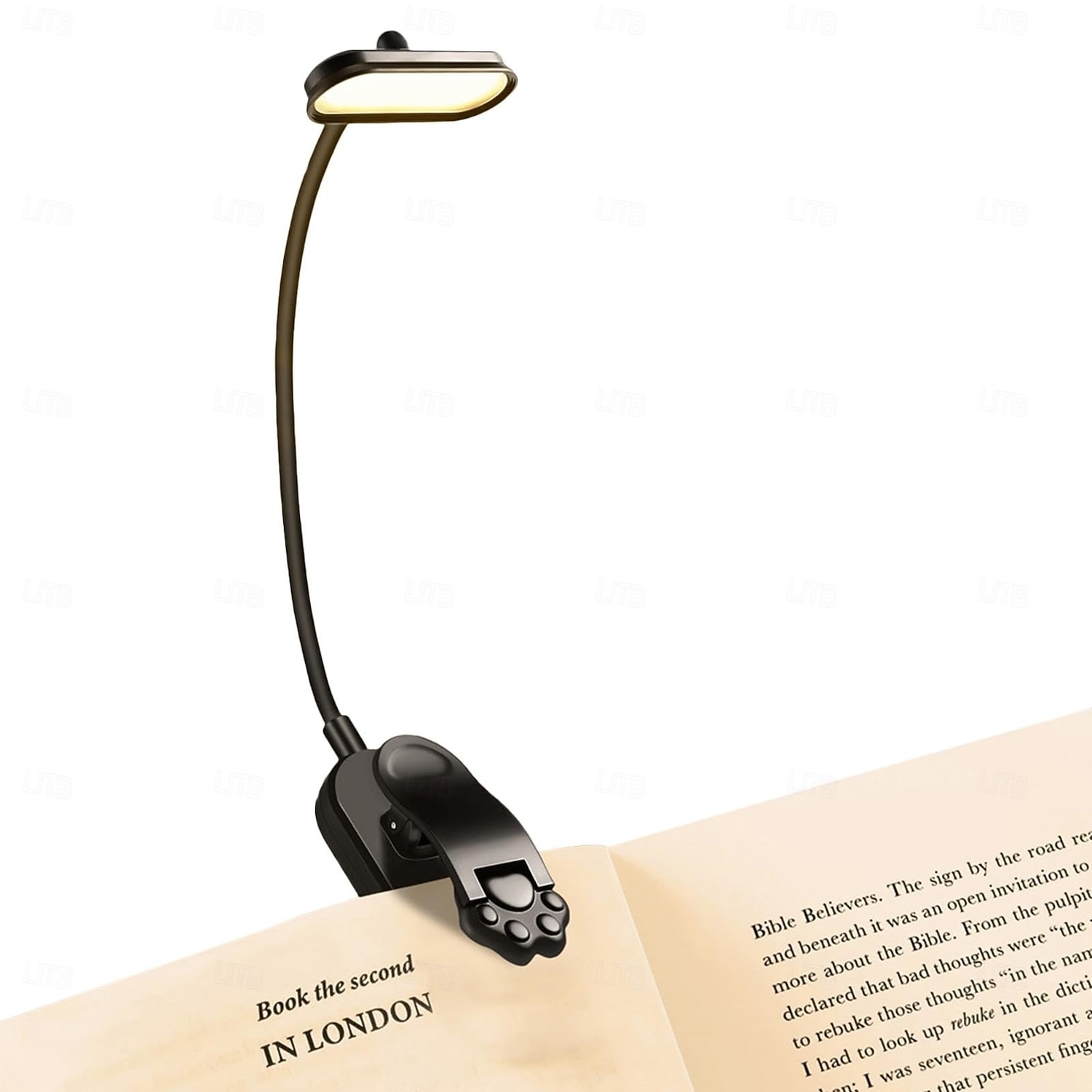 1 stk leselys bokklipslampe øyebeskyttelse skrivebordslampe tri-farget dimming lesebordslampe katteklo klips arbeidslampe 2025 - $16.49 –P1