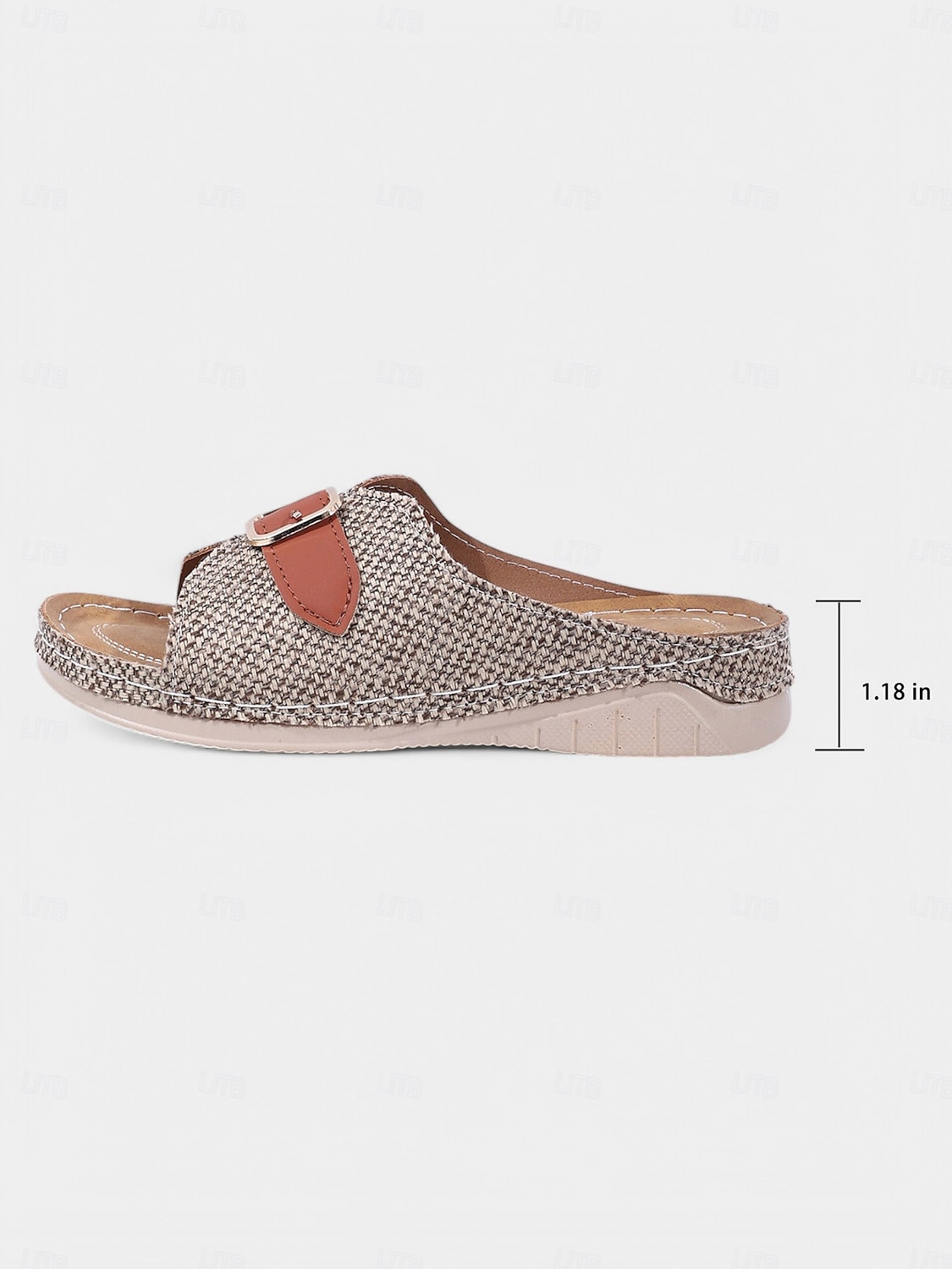sandálias rasteiras femininas de linho com fivela – chinelos casuais de verão para uso diário confortável ao ar livre de 2025 por $19.99 –P1