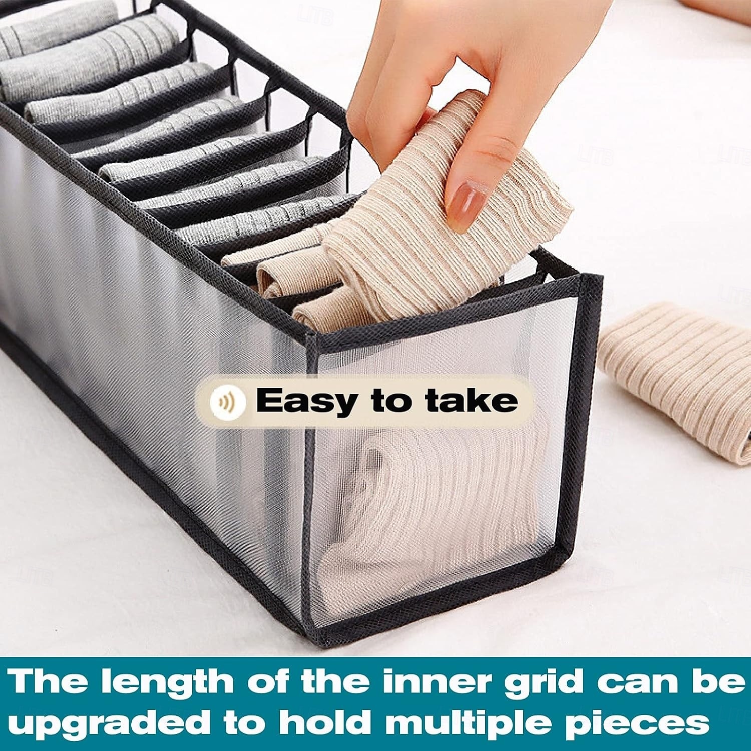 5 Pcs Underwear Drawer Organizer, Sock Bra Drawer Organizer Divider, Black Foldable Sock Underpants Organizer Drawer Divider, Storage Boxes for Clothes, Stockings, Ties & Bras 2025 - $9.99 –P7