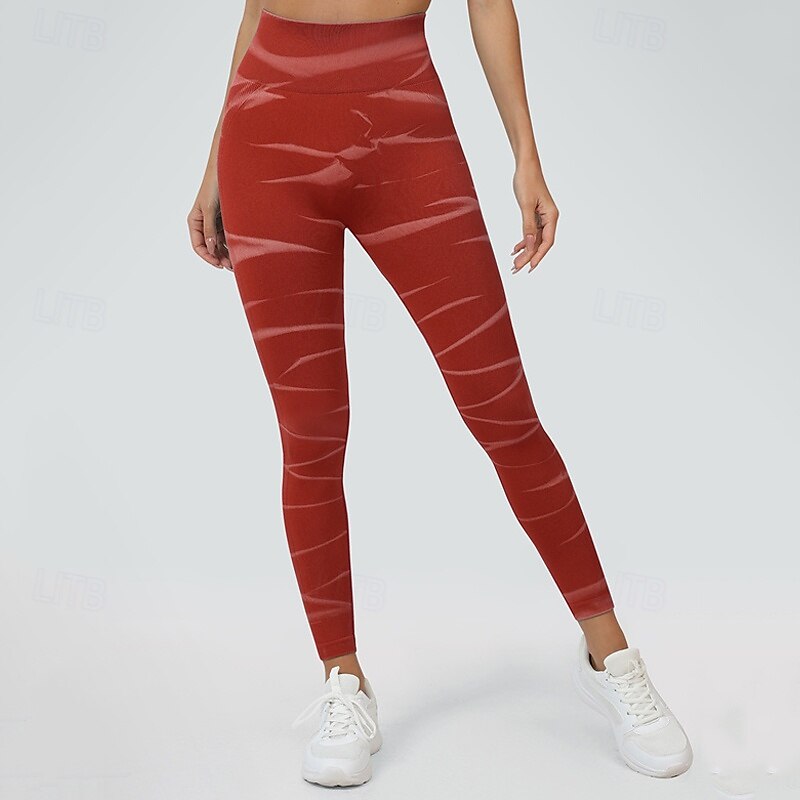 Women's Yoga Pants Yoga Leggings Elastic Waistband Tummy Control Butt Lift Yoga Gym Workout Pilates Pants Tie Dye Yellow Red Blue Fall Sports Activewear Stretchy Slim 2025 - $25.99 –P7