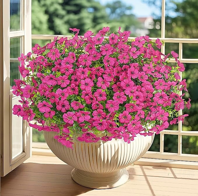 20 mazzi di fiori artificiali per decorazioni esterne fiori di seta finti resistenti ai raggi UV piante finte margherita artificiale eucalipto per primavera estate giardino cortile portico finestra del 2025 a $29.99 –P12