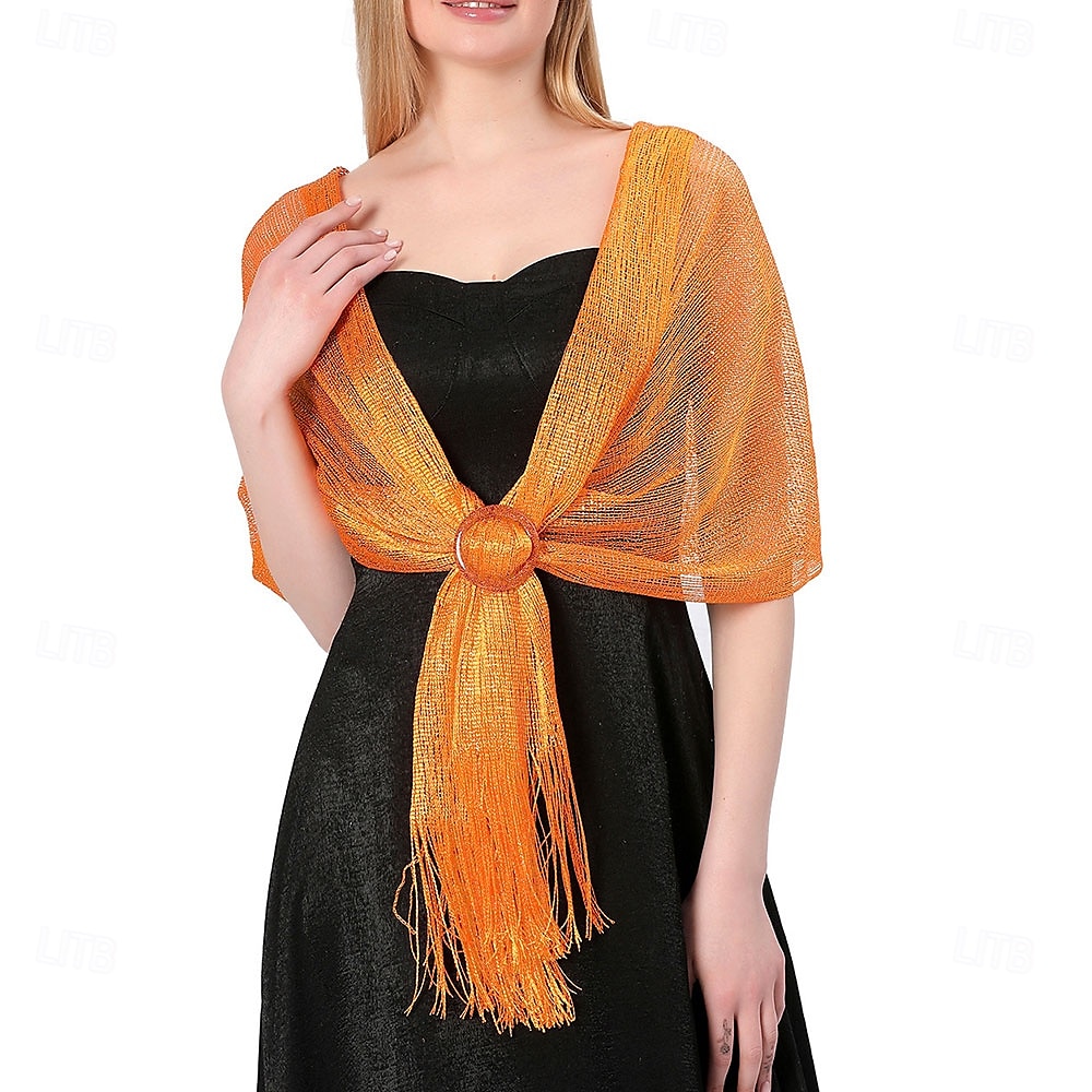 Châle élégant de protection solaire sans manches en polyester pour femmes avec couleur unie pour le mariage en été de 2025 ? $20.99 –P16