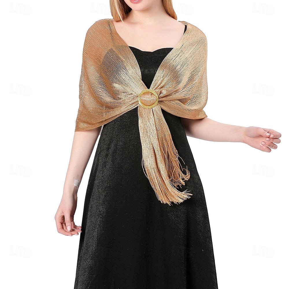 Châle élégant de protection solaire sans manches en polyester pour femmes avec couleur unie pour le mariage en été de 2025 ? $20.99 –P25
