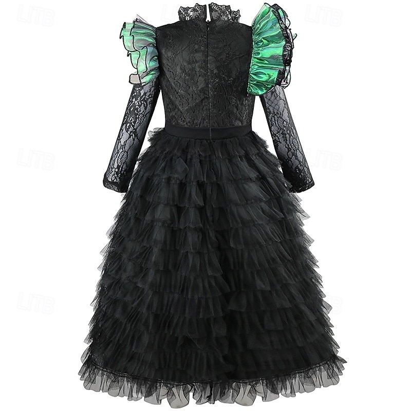 Strega Fata Elphaba Vestito Abiti in tulle Costume Cosplay del film Costume di Carnevale Notte di Valpurga Travestirsi for Ragazze Bambini Halloween Carnevale Feste Performance Con il fumetto del 2026 a $55.99 –P2