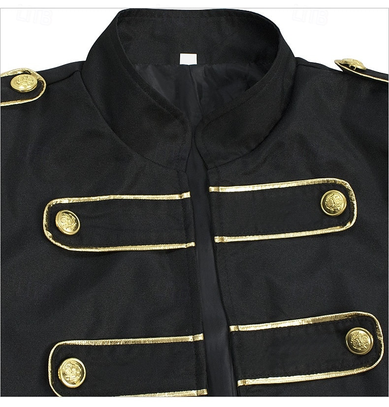 Punk și gotic Steampunk Stilul militar Geacă Îmbrăcăminte Exterior Brodat Costume de fancy Bărbați Regal Halloween Carnaval Performanță LARP Ren Faire Adulți 2026 - $39.99 –P5