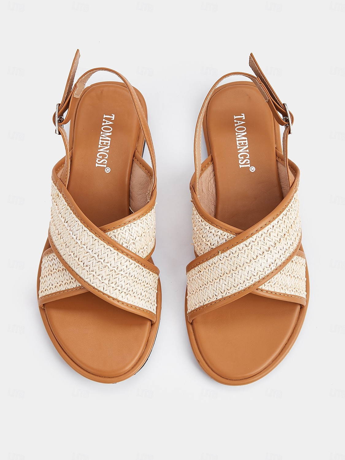 Sandales plates à brides croisées tissées pour femmes – sandales bohèmes décontractées pour les promenades estivales et les rendez-vous romantiques en journée de 2025 ? $34.99 –P2
