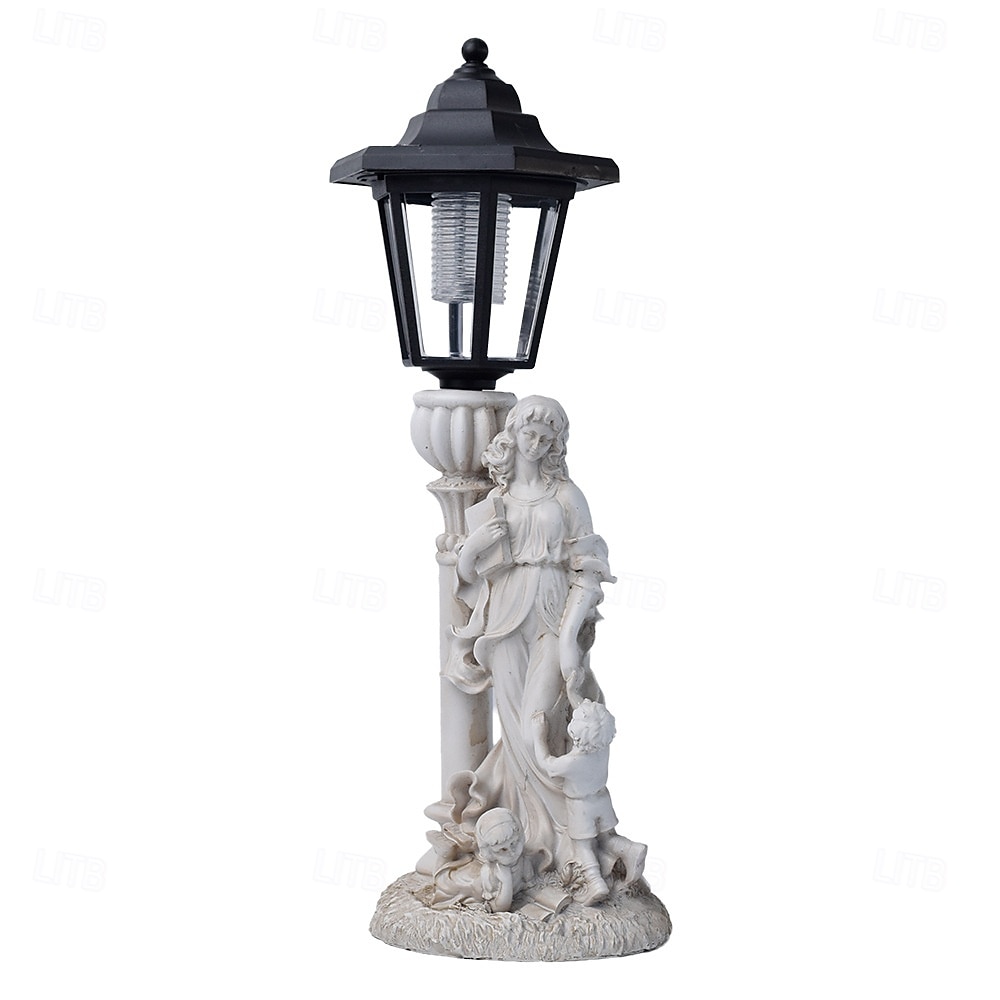 1 pc led outdoor landschaft lichter engel umarmung buch mutter und kind harz anhänger lampe hof garten rasen pfad park landschaft lampe dekorative lampe 2026 - $30.99 –P5