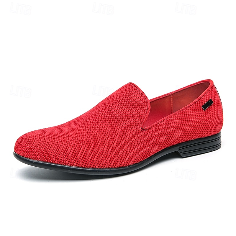 Heren feloranje ademende mesh loafers – casual prom party instappers voor zomerse evenementen 2025 - $34.99 –P1