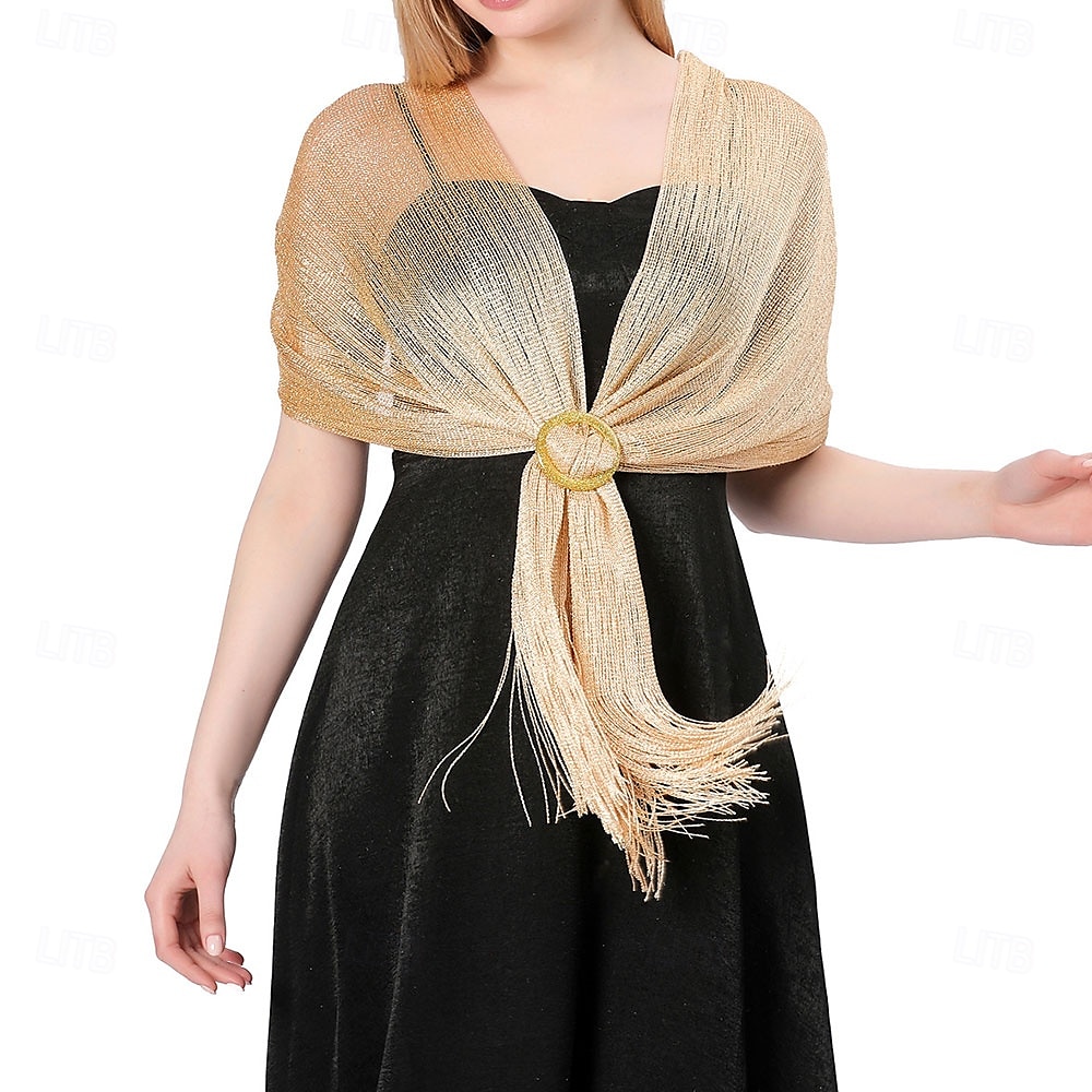 Châle élégant de protection solaire sans manches en polyester pour femmes avec couleur unie pour le mariage en été de 2025 ? $20.99 –P26
