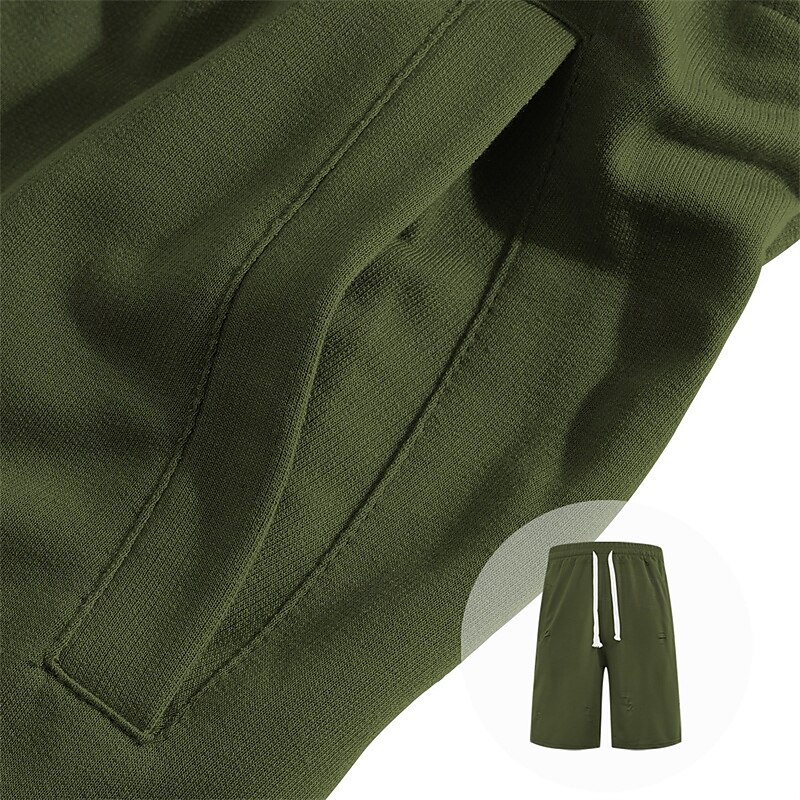 Herren Sportliche Shorts Sweat-Shorts Shorts Sommershorts Tasche Kordelzug Elastischer Bund Einfach Komfort Atmungsaktiv Kurz Outdoor Sport Klassisch Lässig Schwarz Armeegrün 2025 - $17.99 –P4