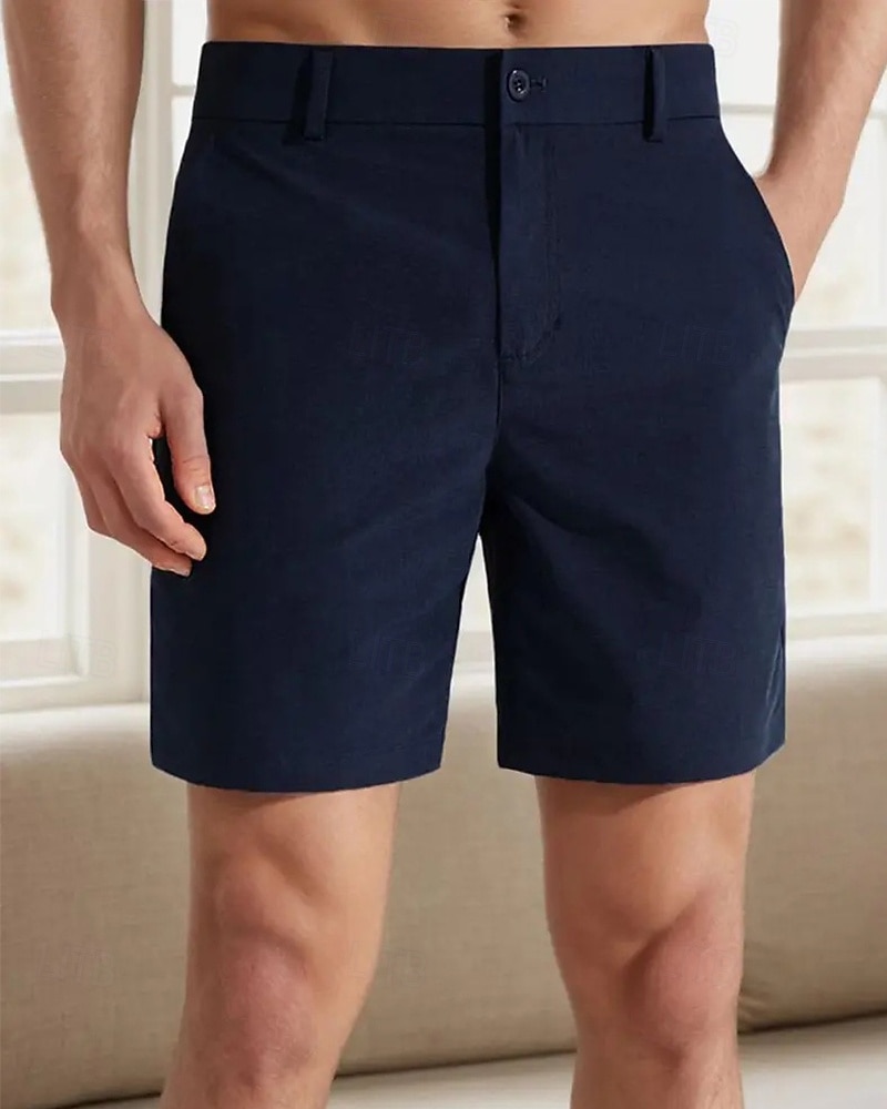 Per uomo Shorts eleganti Shorts da Lavoro Pantaloncini da golf Tasca Semplice Comodità Traspirante Lunghezza al ginocchio All'aperto Affari Sport Casual Blu Cachi del 2026 a $24.99 –P3