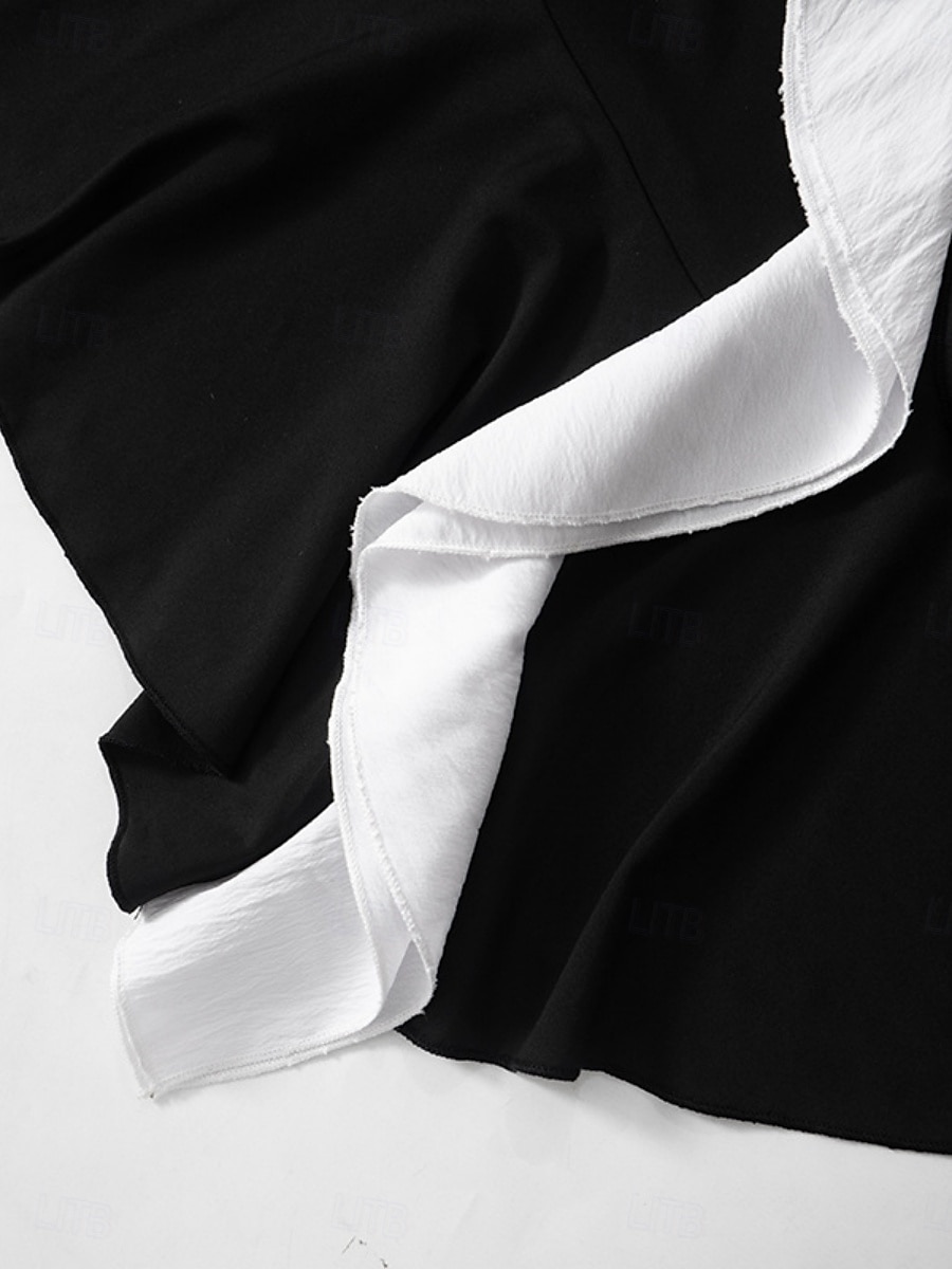 Women's Boho Dress Western Dress Vintage Mini Dress A Line Dress Ruffle Dress Casual Going out Beach Regular Fit Graphic Long Sleeve V Neck Black Summer 2025 - $29.99 –P11