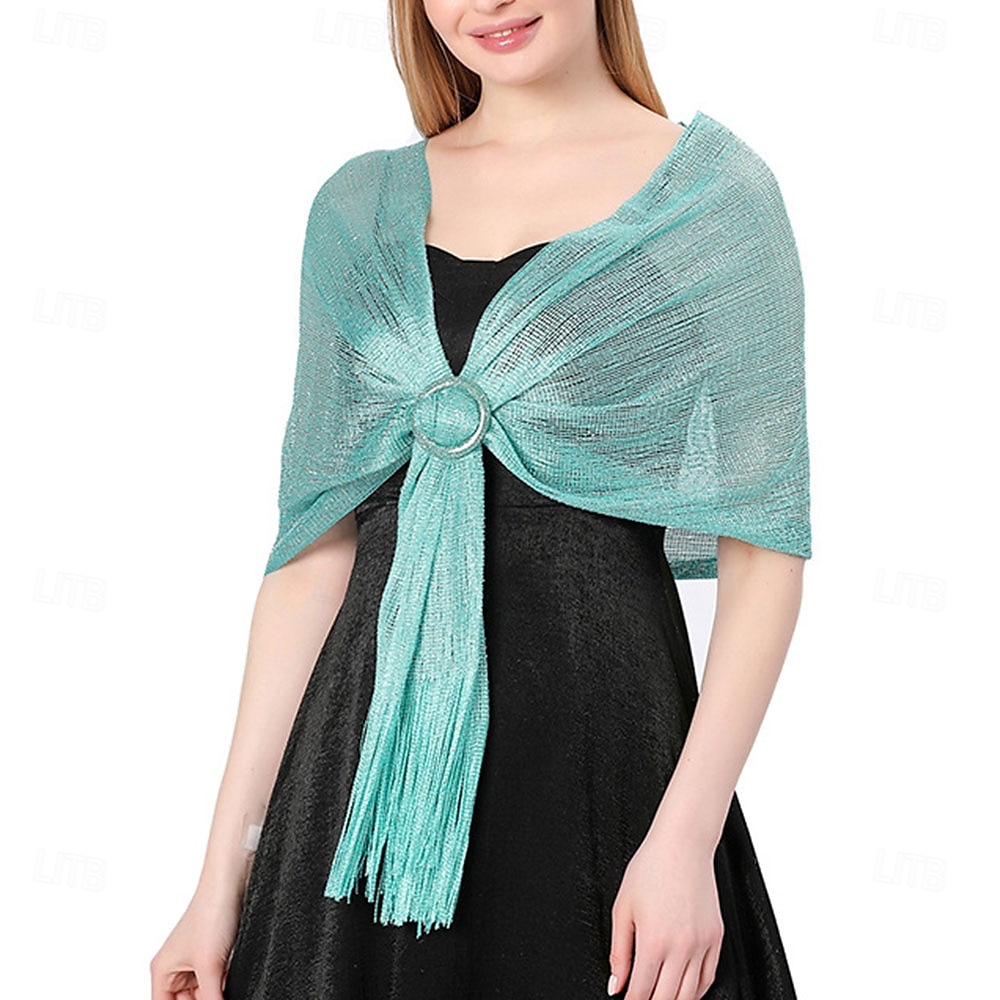 Châle élégant de protection solaire sans manches en polyester pour femmes avec couleur unie pour le mariage en été de 2025 ? $20.99 –P15