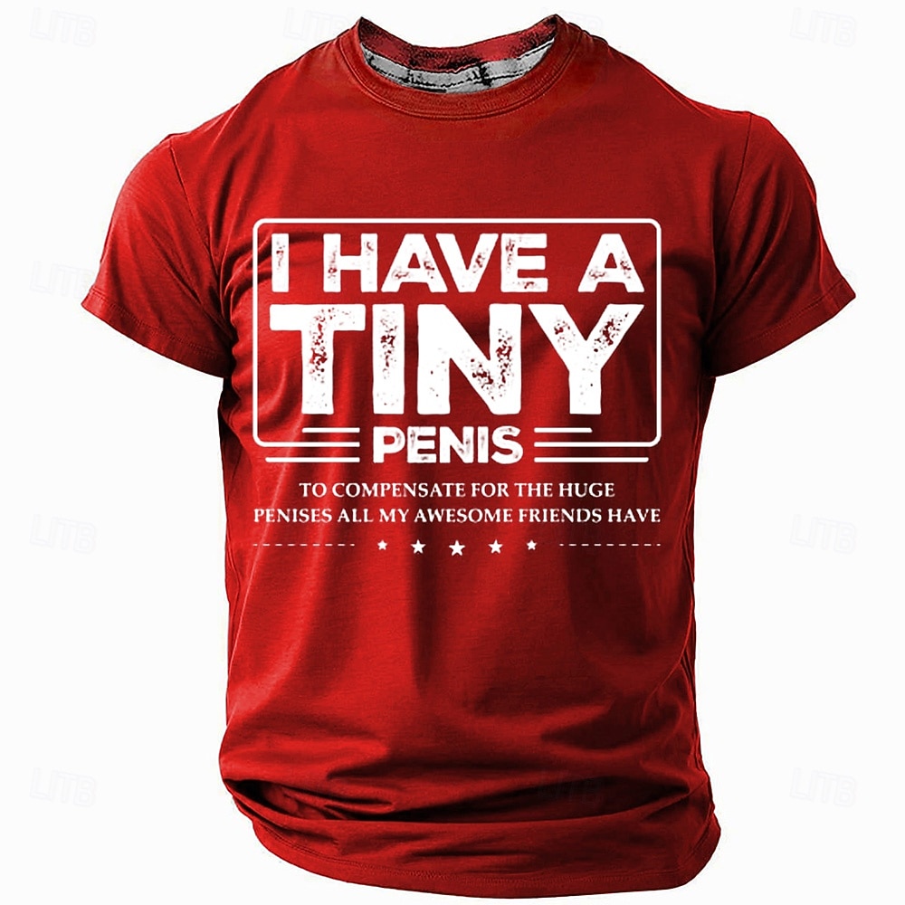 Herren Lustiges Kurzarm T-Shirt 'Ich habe einen kleinen Penis' Grober Humor Grafik T-Shirt Scherzgeschenk 2026 - CHF17 Herren Lustiges Kurzarm T-Shirt 'Ich habe einen kleinen Penis' Grober Humor Grafik T-Shirt Scherzgeschenk 2026 - CHF17