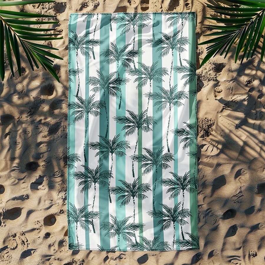 bedrucktes Strandtuch, leichte, schnelltrocknende, sandfreie Stranddecke, ideal für Reisen, den Pool und den Außenbereich 2025 - $10.99 –P8