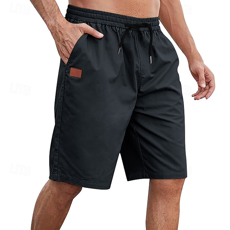 Homme Shorts cargo Shorts Shorts d'été Shorts de Travail Cordon de serrage Taille Élastique Uni Confort Portable Longueur Genou Quotidien Extérieur Sport Mode Occasionnel bleu marine de 2026 ? $20.99 –P8