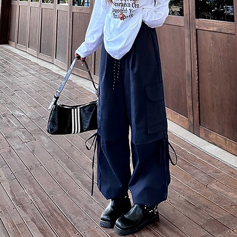 Women's Cargo Pants Hiking Pants Trousers Tactical Pants Outdoor Regular Fit Waterproof Pants / Trousers Drawstring Elastic Waist Black Red Hunting Climbing Camping / Hiking / Caving S M L XL 2025 - $22.99 –P6