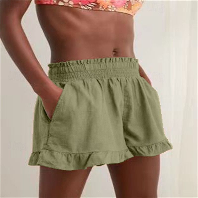 Per donna Shorts Shorts da Spiaggia Pantaloncini larghi Moda Streetwear Comfort Corto Misura del girovita medio Semplice Elastico in vita Comodo All'aperto Confortevole Streetwear Abbigliamento del 2025 a $17.99 –P6
