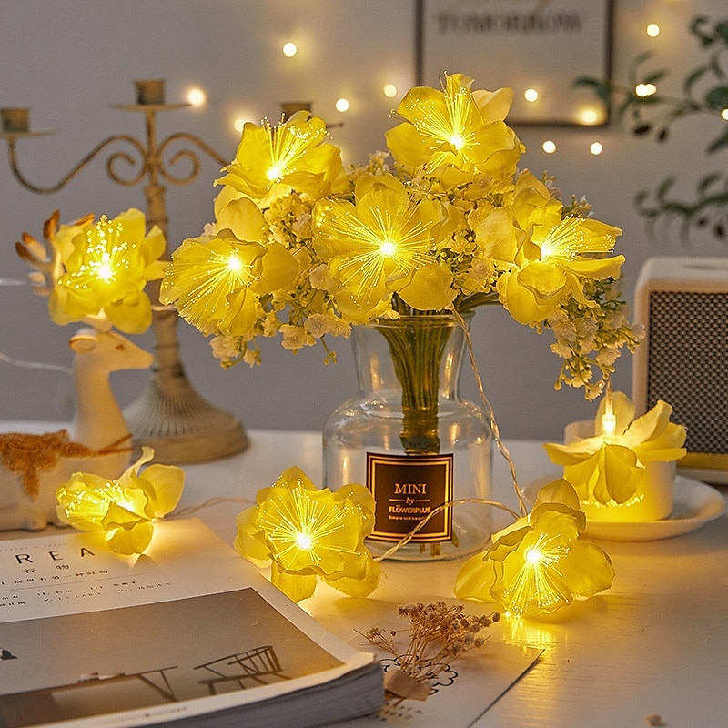 LED Flower Lights LED Fairy Light String 2m 10LEDs Battery Powered for Christmas Thanksgiving Valentine's Day Summer Garden Balcony Party Decoration 2025 - $11.99 –P4