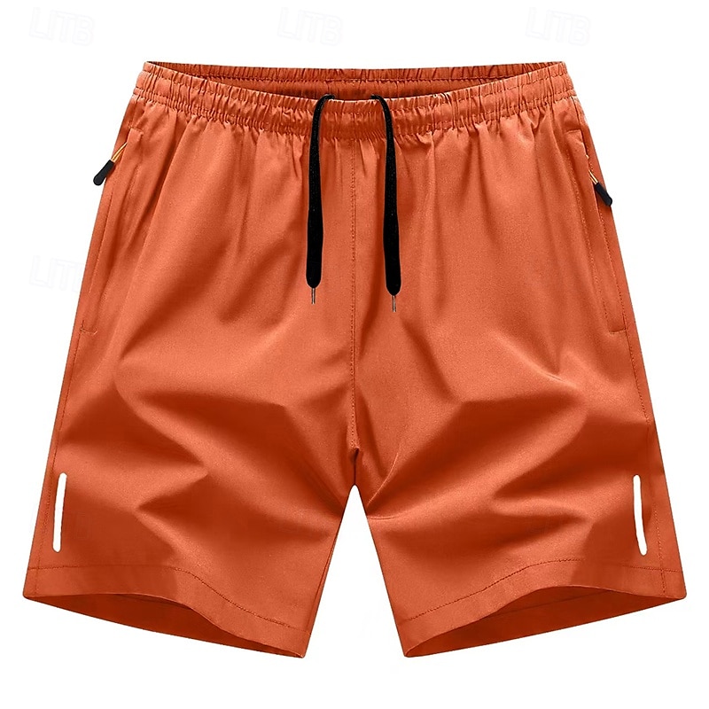 Men's Shorts Summer Shorts Casual Shorts Pocket Drawstring Elastic Waist Plain Comfort Breathable Knee Length Outdoor Vacation Sport Casual Lake blue Black 2025 - $11.49 –P19