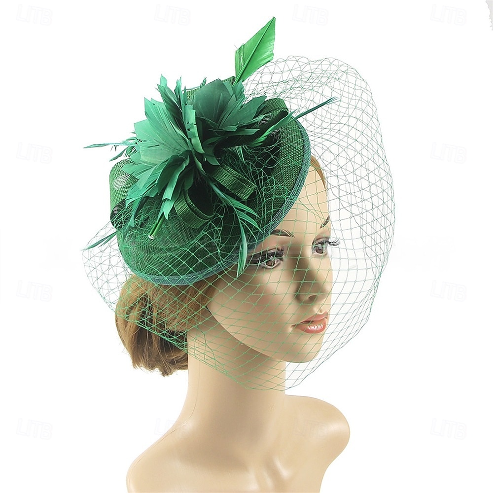 Headdress Feathers Fedora Hat Wedding Evening Party Tea Party Horse Race Cocktail Vintage Cute With Feather Headpiece Headwear 2026 - $28.99 –P1