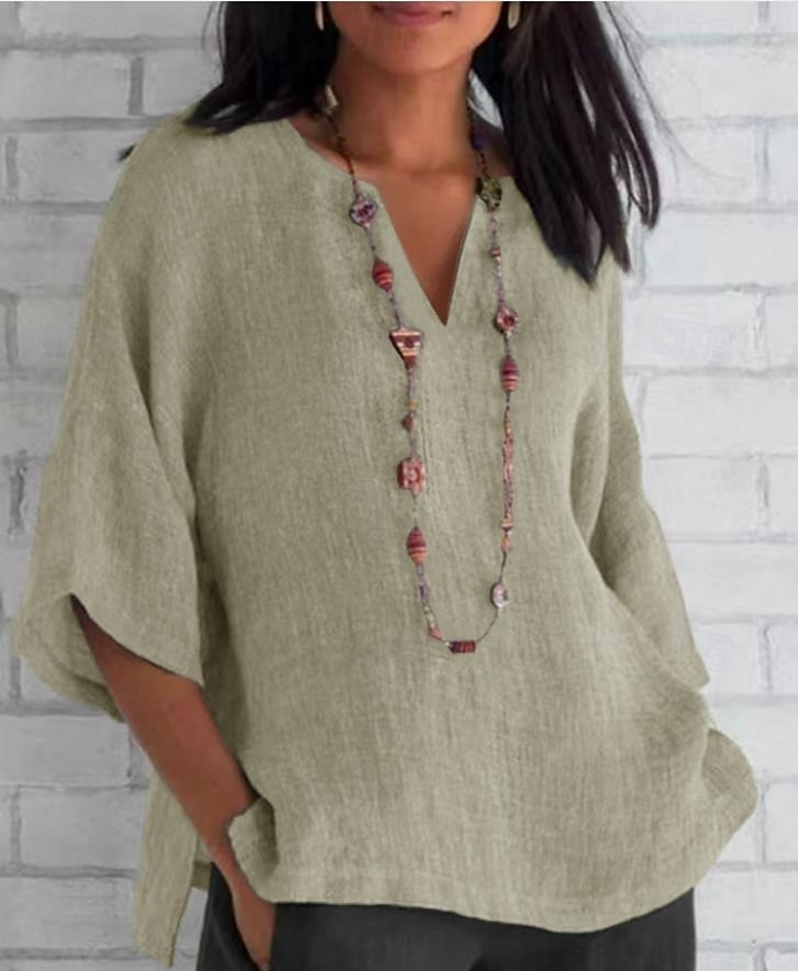 Damen Hemd Einfarbig Einfach Täglich Stilvoll Lässig Langarm Rundhalsausschnitt Normale Oberteile Täglich Ferien Ausgehen Schwarz Weiß Blau Khaki Grau Sommer Frühling 2025 - $12.49 –P3