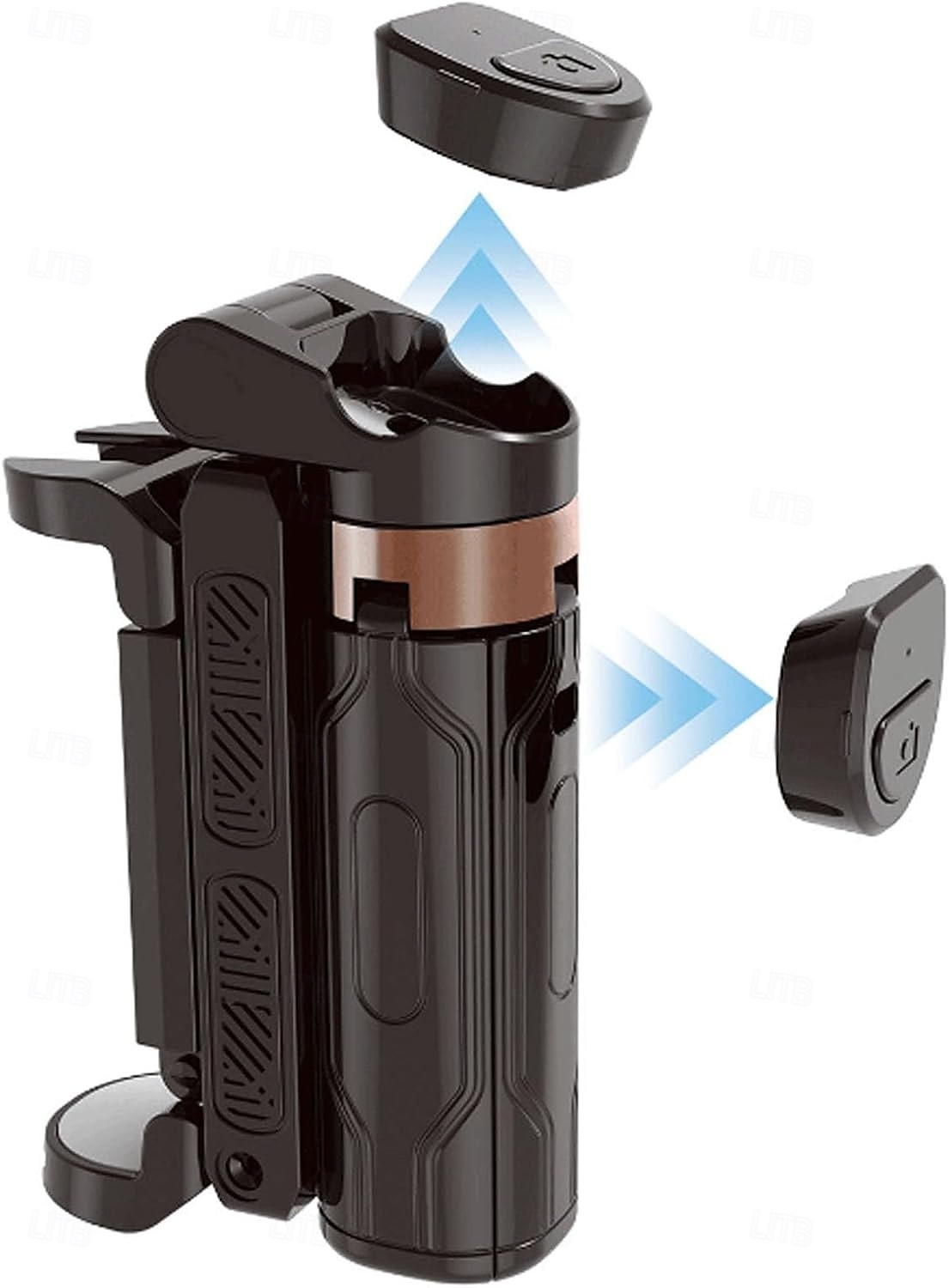 pocketflex mini stativ, 2025 upgrade kapesní flex mini stativ, 360 rotace razunoth jj02, bluetooth 5.2 čipová dálková selfie tyč, vlogy, fotografie 2025 - $15.99 –P3