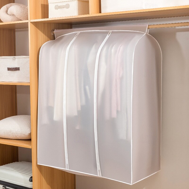 Чехол для одежды от пыли для вешалки, сумка для хранения одежды на молнии, прозрачный защитный чехол для вешалки, органайзер для шкафа с защитой от пыли 2025 - $11.49 –P7