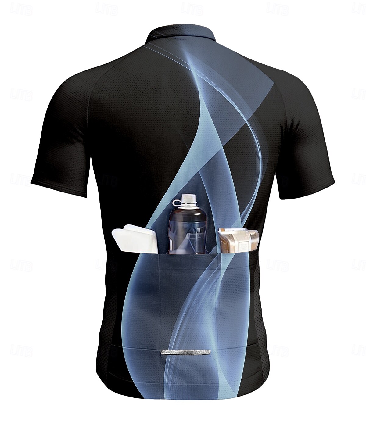 Homme Maillot de cyclisme Manche Courte Cyclisme T-shirt Maillot Top avec 3 poches arrière Résistant aux UV Respirant Séchage Rapide Fermeture Éclair Frontale Blanche Bleu Des sports Vêtement Tenue de 2025 ? $28.99 –P2