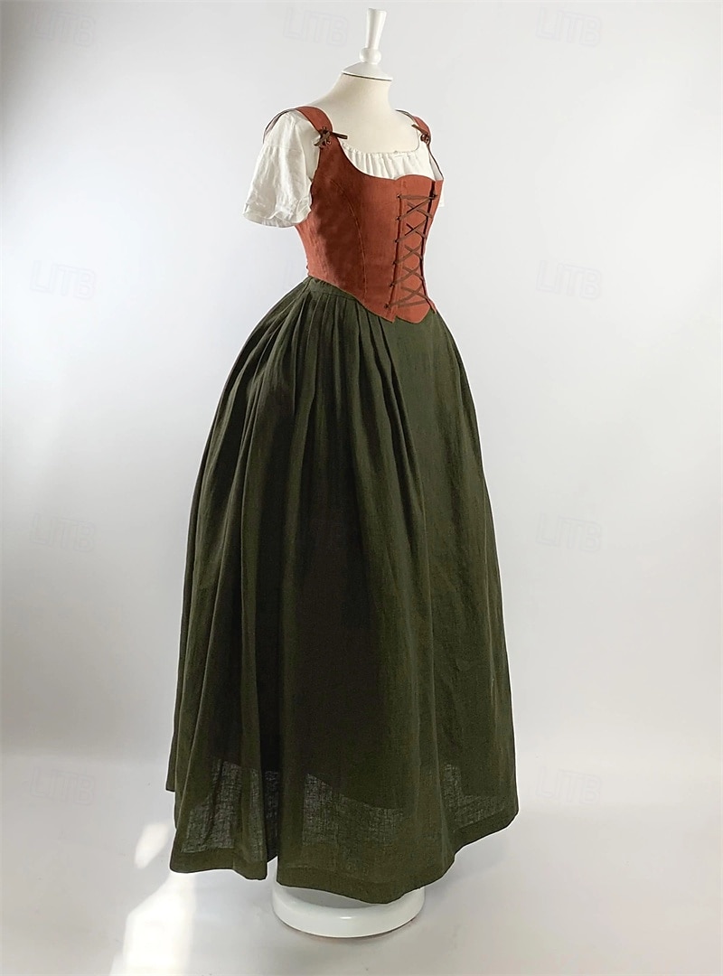 Středověké Renesanční Šaty Plesové šaty Dámské šaty Pokojská Viking Maškarní kostým Dámské Královský předvečer Všech svatých Karneval Plesová maškaráda Výkon LARP Ren Faire Dospělé Šaty 2026 - $169.99 –P3