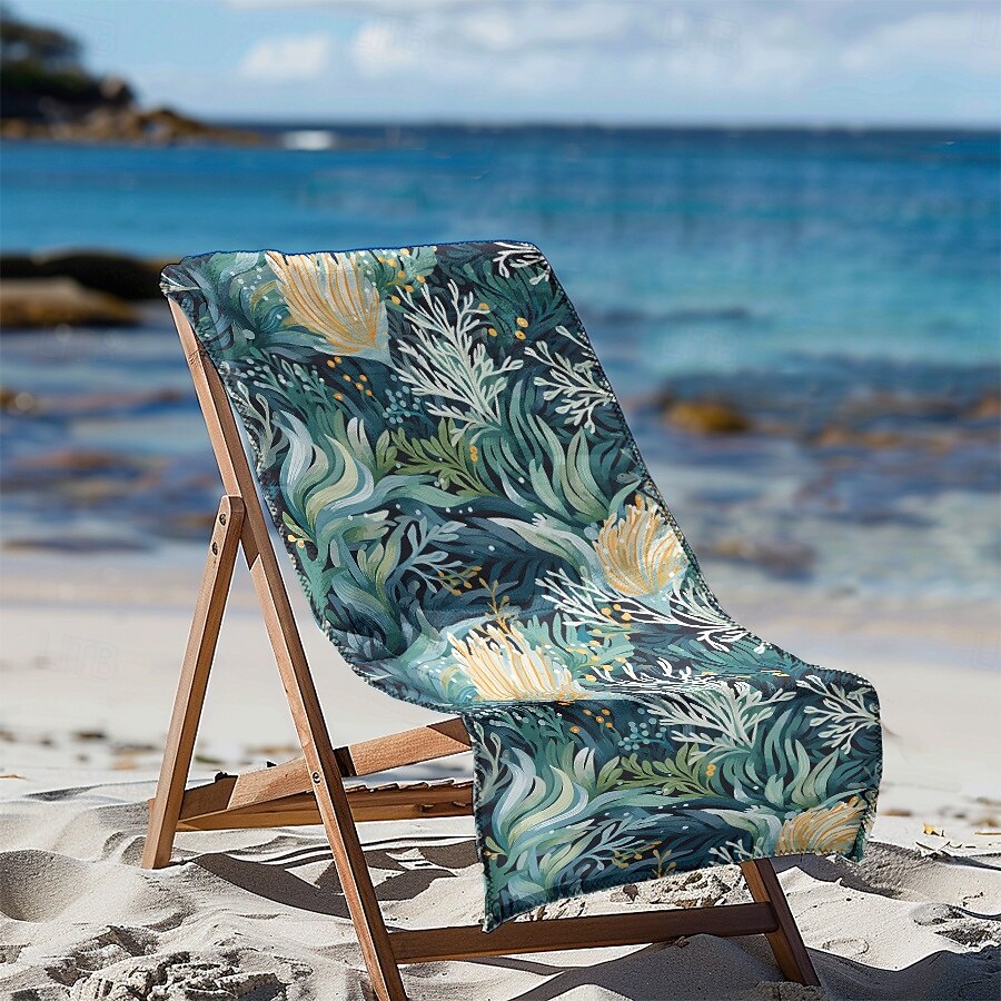 bedrucktes Strandtuch, leichte, schnelltrocknende, sandfreie Stranddecke, ideal für Reisen, den Pool und den Außenbereich 2025 - $10.99 –P14