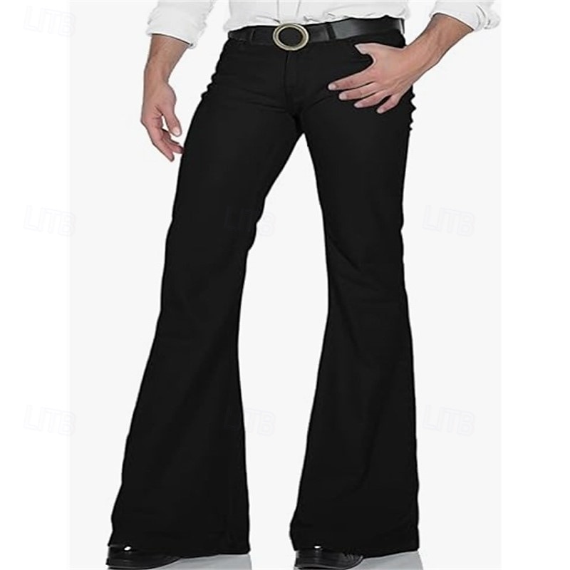 Retro Vintage 1970er Lange Länge Hose Schlaghosen Hippie Einfarbig Herren Maskerade Alltagskleidung Pride Parade Pride-Monat Erwachsene Hose Frühling & Sommer 2025 - $28.99 –P2