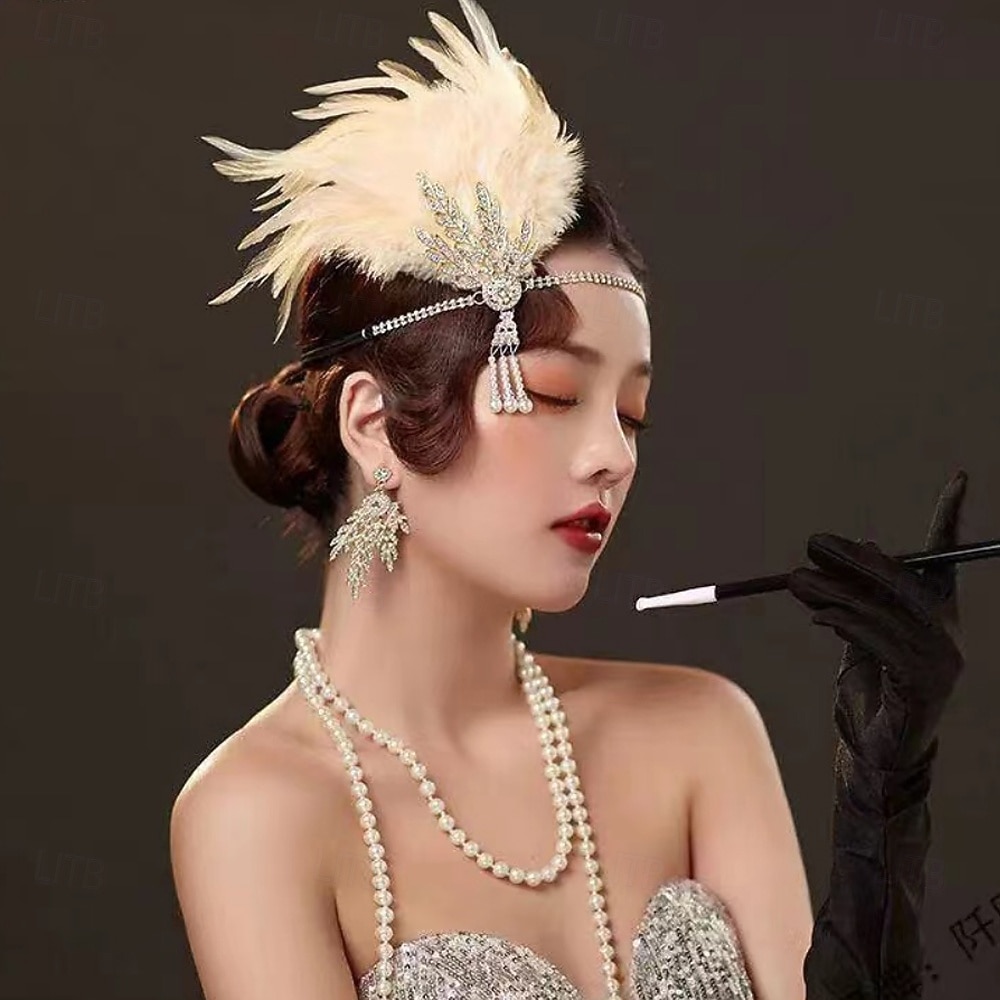 Jaren 1920 Gatsby Jaren ‘20 flapper hoofdband Normaal Retro Sprankelende glitter Kristal / Bergkristal Kostuum Dames Carnaval Maskerade Evenement / Feest Maskerade Festival Volwassenen Hoofddeksels 2026 - $15.99 –P3