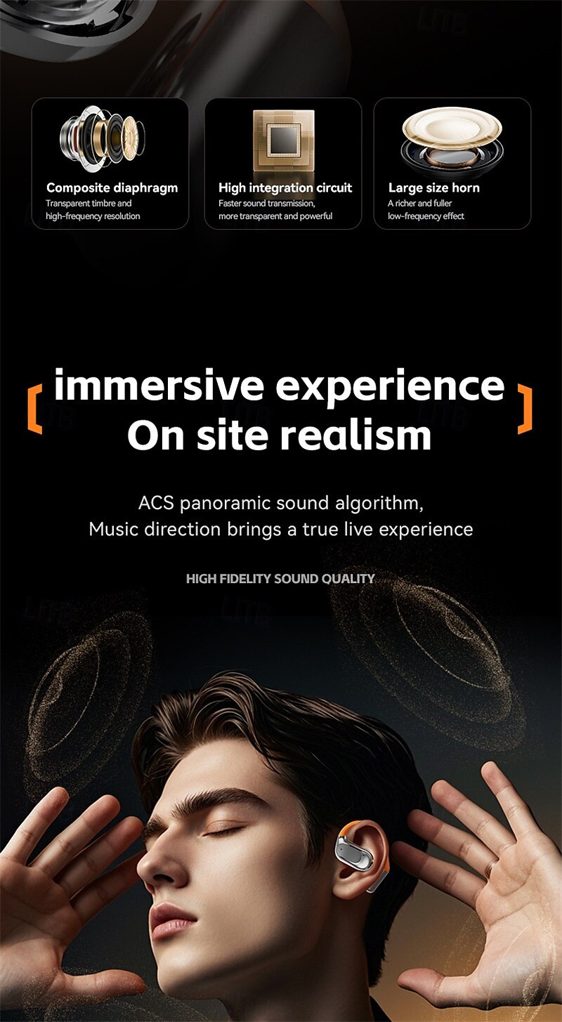 Rotatable Ear Mounted Open Ear Wireless Bluetooth Headset with Long Battery Life and Noise Reduction​ 2025 - $39.99 –P5