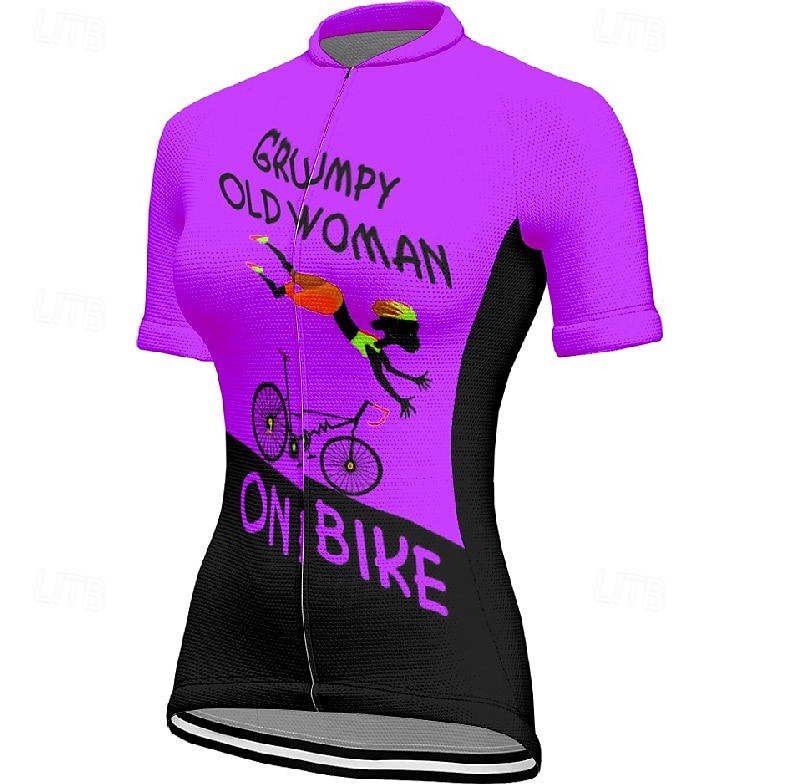 Damskie Koszulka rowerowa Graficzny Litery i cyfry Krótki rękaw Rower Tee Tshirt Dżersej z 3 tylnymi kieszeniami Kolarstwo górskie Szybkie wysychanie Anatomiczny kształt Odprowadzające wilgo 2026 - $23.99 –P8