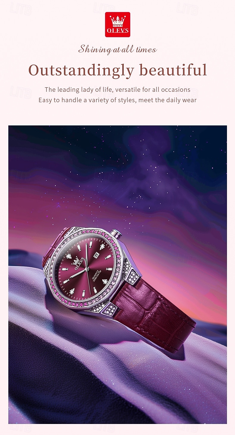 OLEVS 5606 Mother's Day Gift for Women's Watch Luxury Original Quartz Watch Waterproof Luminous Diamond Watch Fashion Elegant 2026 - $31.99 –P13