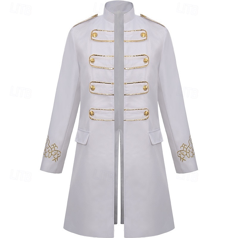 Punk și gotic Steampunk Stilul militar Geacă Îmbrăcăminte Exterior Brodat Costume de fancy Bărbați Regal Halloween Carnaval Performanță LARP Ren Faire Adulți 2026 - $39.99 –P11