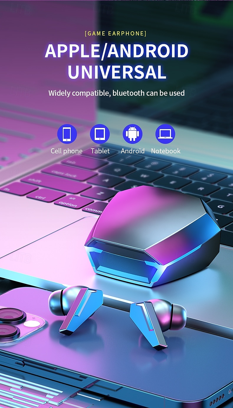 Настоящие беспроводные наушники TWS внутриушные Bluetooth 5.3 эргономичный дизайн с зарядным блоком долгий срок службы батареи для повседневного использования путешествий велоспорта и мобильного 2025 - $31.99 –P14