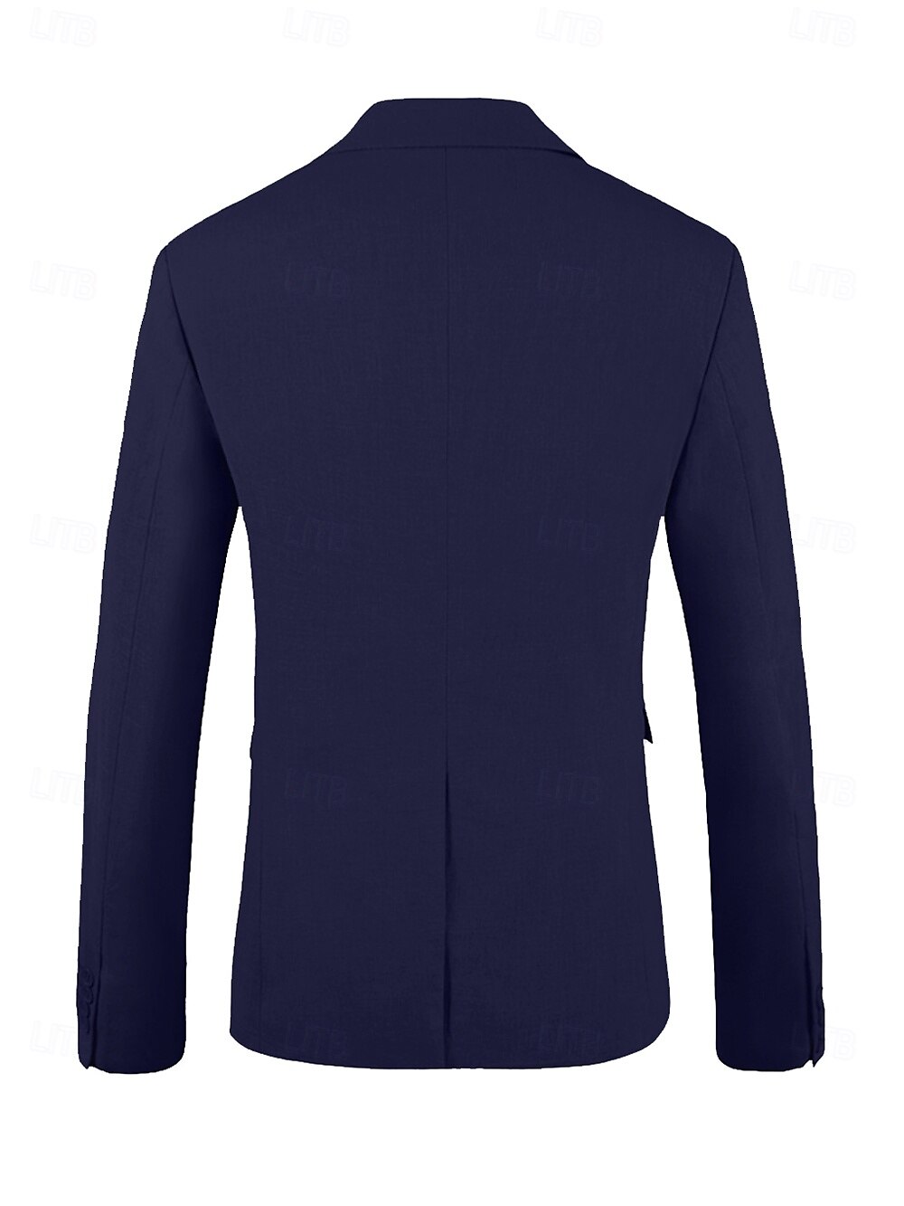 Costumes de mariage en lin pour hommes mariage à la plage bleu marine mi-doublé léger d'été décontracté coloré uni coupe standard 2 pièces simple boutonnage deux boutons de 2025 ? $123.99 –P4