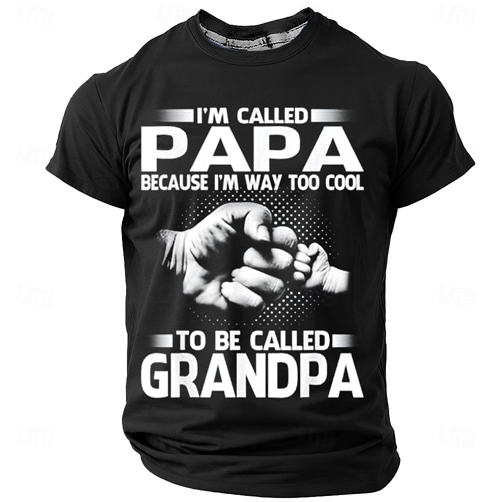 2025年 男性用 面白いスラング お父さん Tシャツ 半袖 Tシャツ 3Dプリント クルーネック シャツ ファッション 日常 カジュアル ストリート カジュアル 日常 ブラック ルビーレッド ブルー 夏 春 衣類 S M L XL XXL XXXL  コレクション – $19.99 –P4
