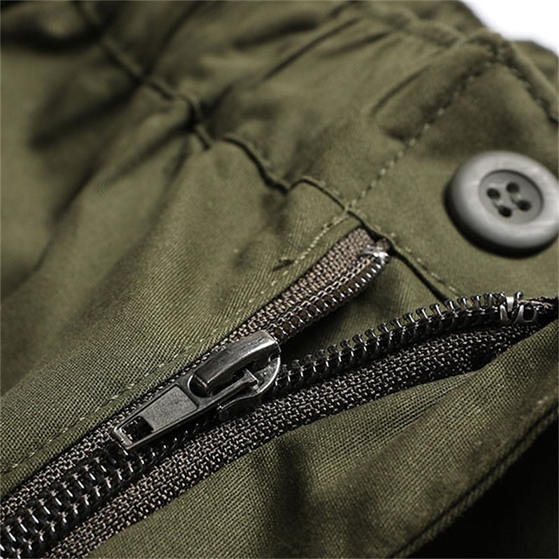 Муж. Шорты-карго Шорты Летние шорты Кулиска Эластичная талия Мульти карман Полотняное плетение Комфорт Пригодно для носки До щиколотки на открытом воздухе спорт Повседневные Мода На каждый день 2025 - $23.99 –P8